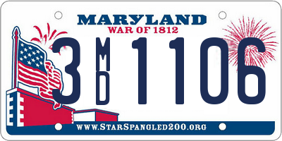 MD license plate 3MD1106