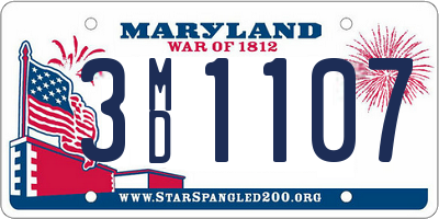 MD license plate 3MD1107