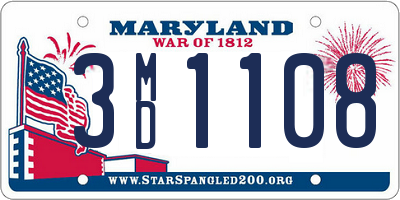 MD license plate 3MD1108