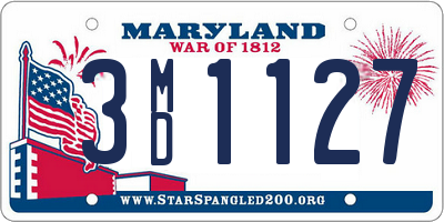 MD license plate 3MD1127