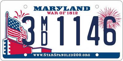 MD license plate 3MD1146