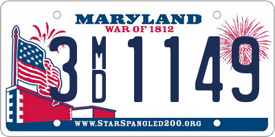 MD license plate 3MD1149