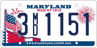 MD license plate 3MD1151