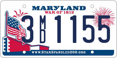 MD license plate 3MD1155