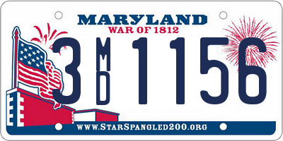 MD license plate 3MD1156