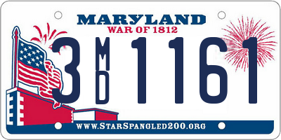 MD license plate 3MD1161