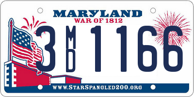 MD license plate 3MD1166