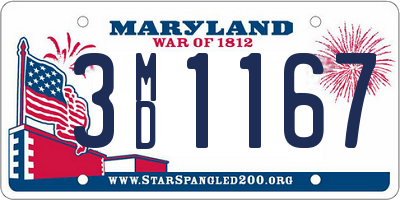 MD license plate 3MD1167