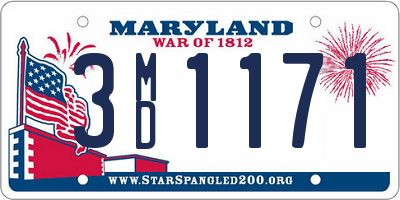 MD license plate 3MD1171