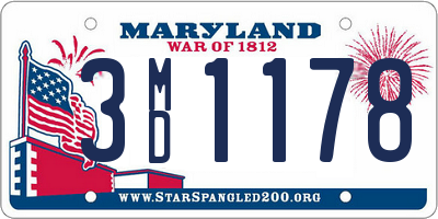 MD license plate 3MD1178