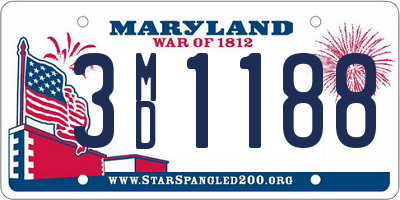 MD license plate 3MD1188