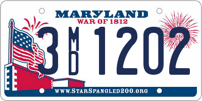 MD license plate 3MD1202