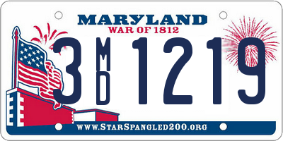 MD license plate 3MD1219