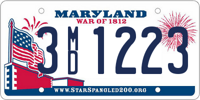 MD license plate 3MD1223