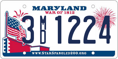 MD license plate 3MD1224