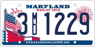 MD license plate 3MD1229