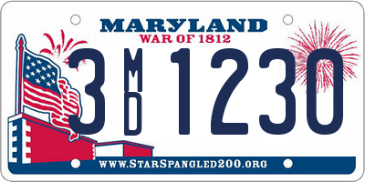 MD license plate 3MD1230