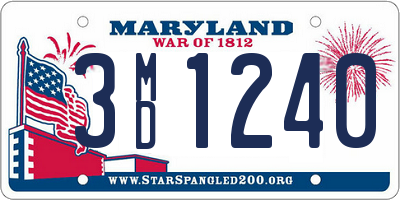 MD license plate 3MD1240