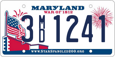 MD license plate 3MD1241