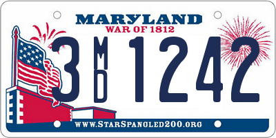 MD license plate 3MD1242