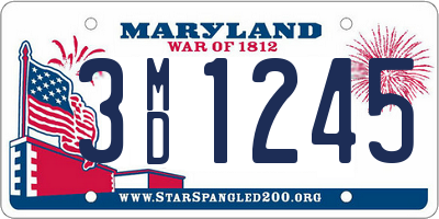 MD license plate 3MD1245