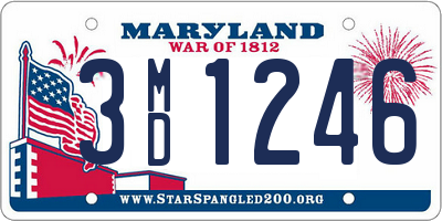 MD license plate 3MD1246