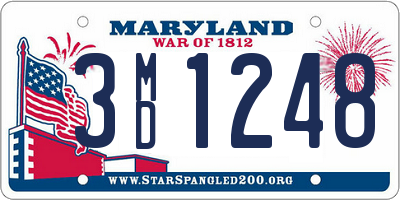 MD license plate 3MD1248