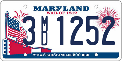 MD license plate 3MD1252