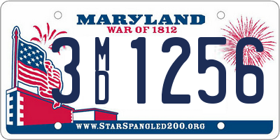 MD license plate 3MD1256