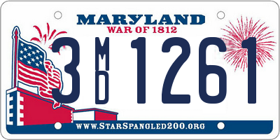 MD license plate 3MD1261