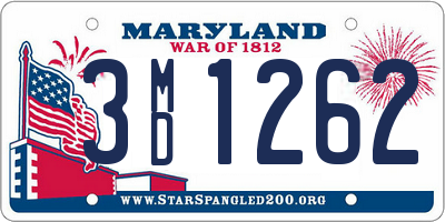 MD license plate 3MD1262