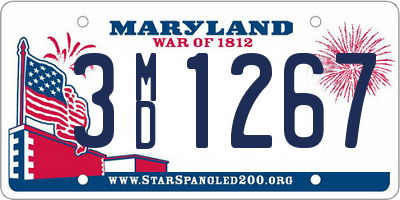 MD license plate 3MD1267