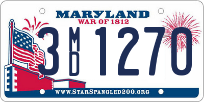 MD license plate 3MD1270