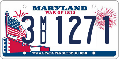 MD license plate 3MD1271