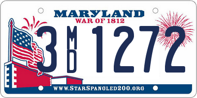 MD license plate 3MD1272