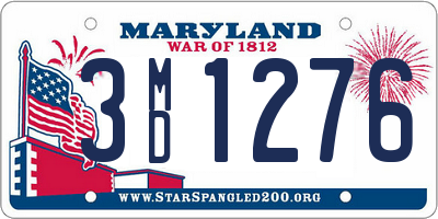 MD license plate 3MD1276