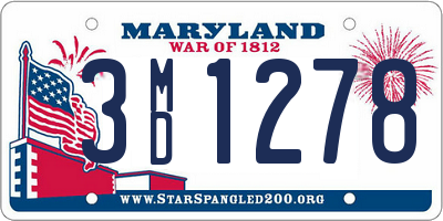 MD license plate 3MD1278