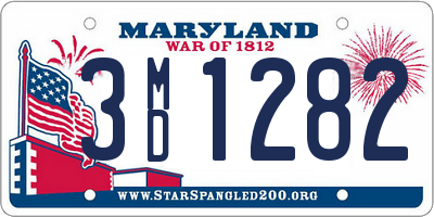 MD license plate 3MD1282