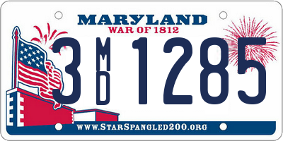 MD license plate 3MD1285