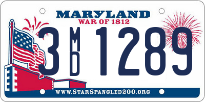 MD license plate 3MD1289