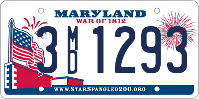 MD license plate 3MD1293