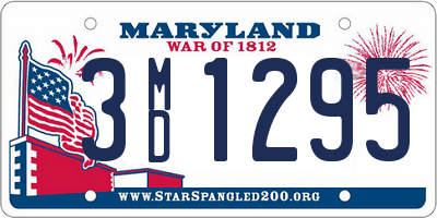 MD license plate 3MD1295