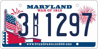 MD license plate 3MD1297