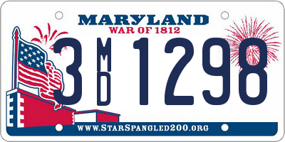 MD license plate 3MD1298