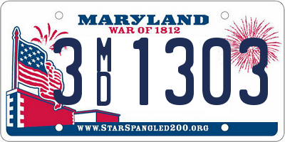 MD license plate 3MD1303