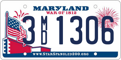 MD license plate 3MD1306