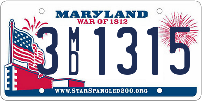 MD license plate 3MD1315