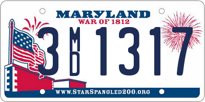 MD license plate 3MD1317