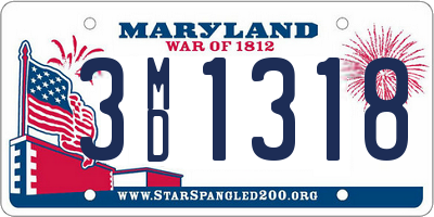 MD license plate 3MD1318