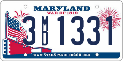 MD license plate 3MD1331